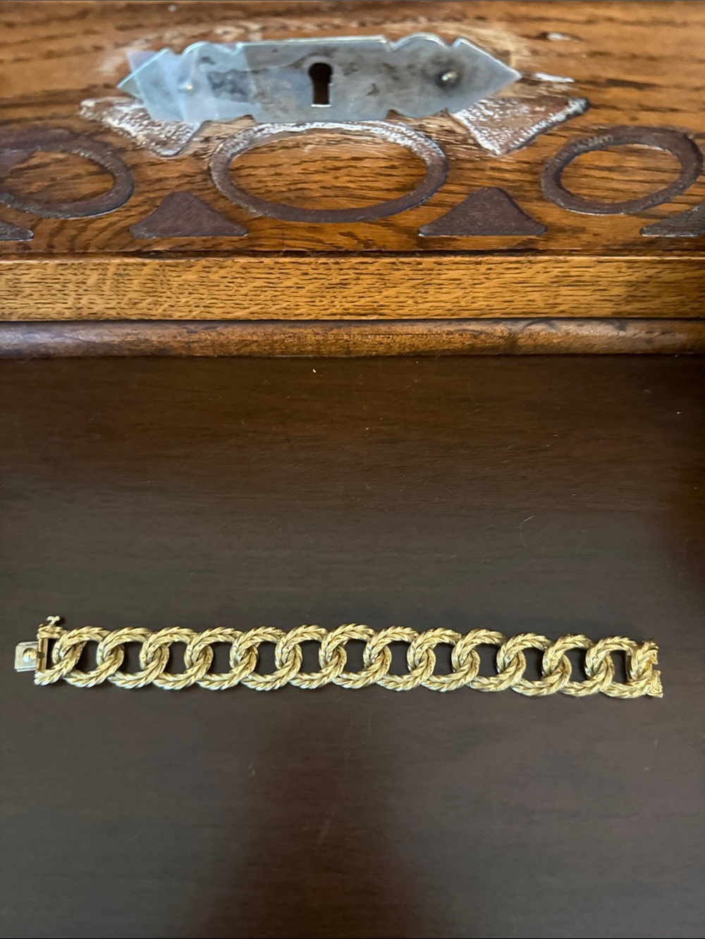 1970’s Angentii Italian 18K Gold Rope Link Bracelet